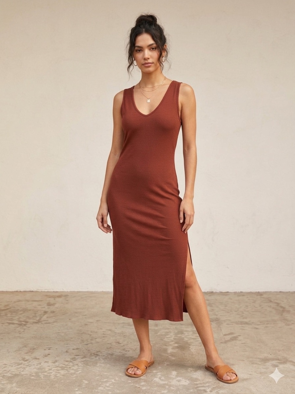 Rolla Coster Women Brown Dress Size L New Cute Summer Dress Casual Dress
